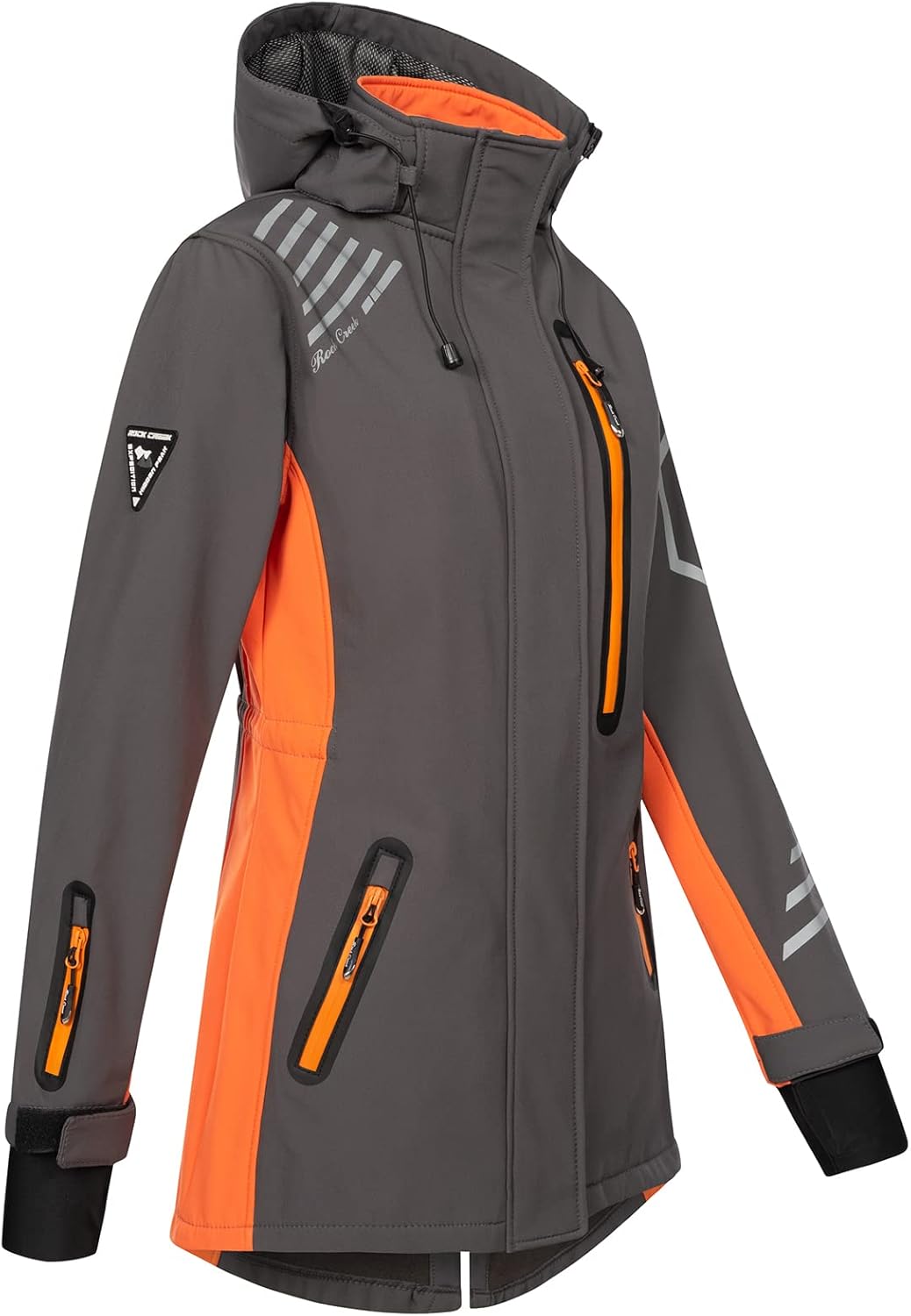 Rock Creek Damen Softshell Jacke Mantel D-491 XXL Anthrazit, XXL Anthrazit