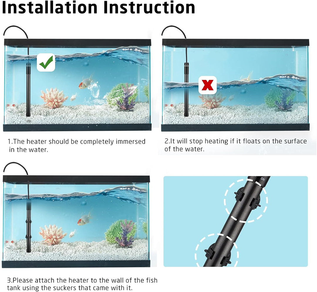 Inkbird Aquarium Heizung 100W, INKBIRDPLUS Heizstab IP68 Regelheizer für Süsswasser Fischtanks