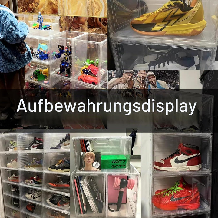 Schuhboxen Organizer-Schuhkartons durchsichtig,Transparent Schuhaufbewahrung für Sneakers und Turnsc
