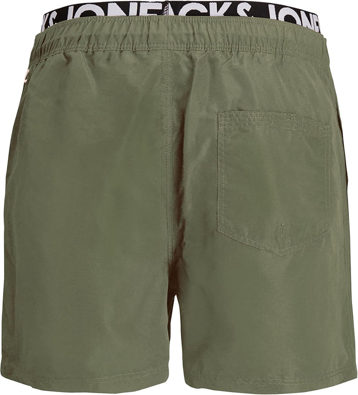 JACK & JONES Herren Jjiaruba Jjswim Shorts AKM STS Badehose S Grün (Dusty Olive), S Grün (Dusty