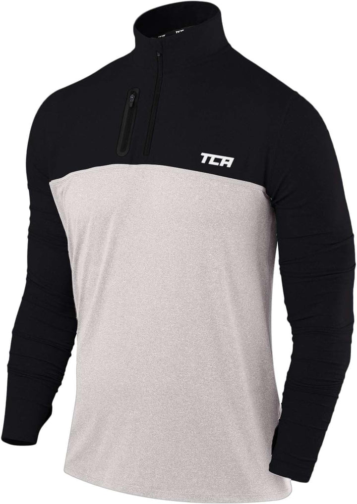 TCA Funktionsshirt Herren Langarm - Fusion Pro Quickdry Langarmshirt atmungsaktiv - Wandershirt Lauf