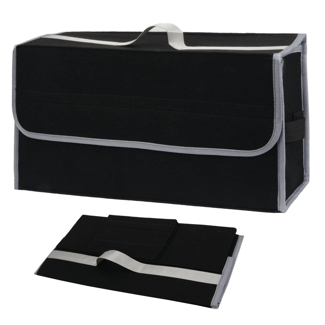 Kofferraum Organizer, Auto kofferraumtasche aus Filz mit Einlegeplatte, Klettband und Gummiband, Fal
