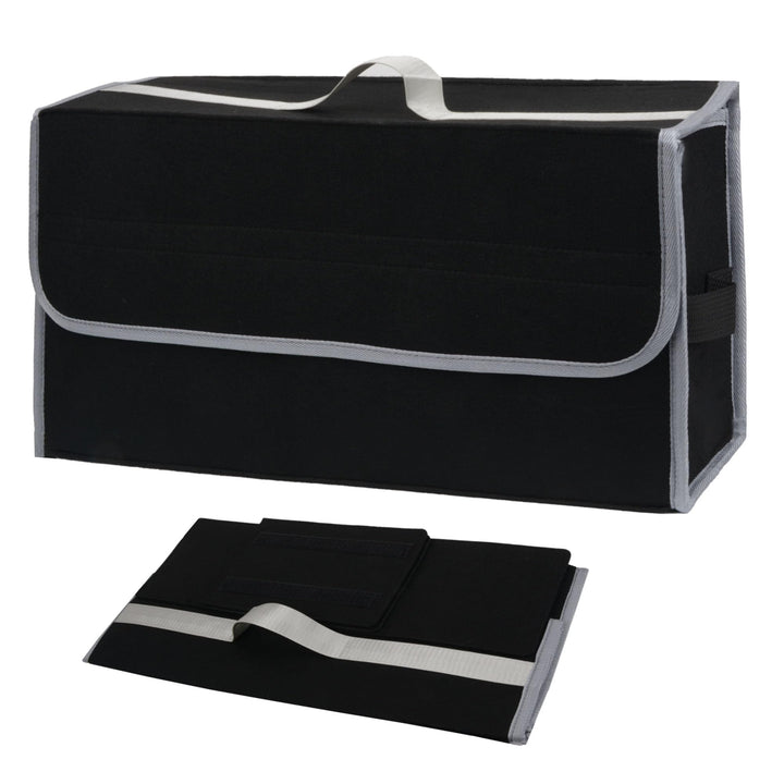 Kofferraum Organizer, Auto kofferraumtasche aus Filz mit Einlegeplatte, Klettband und Gummiband, Fal