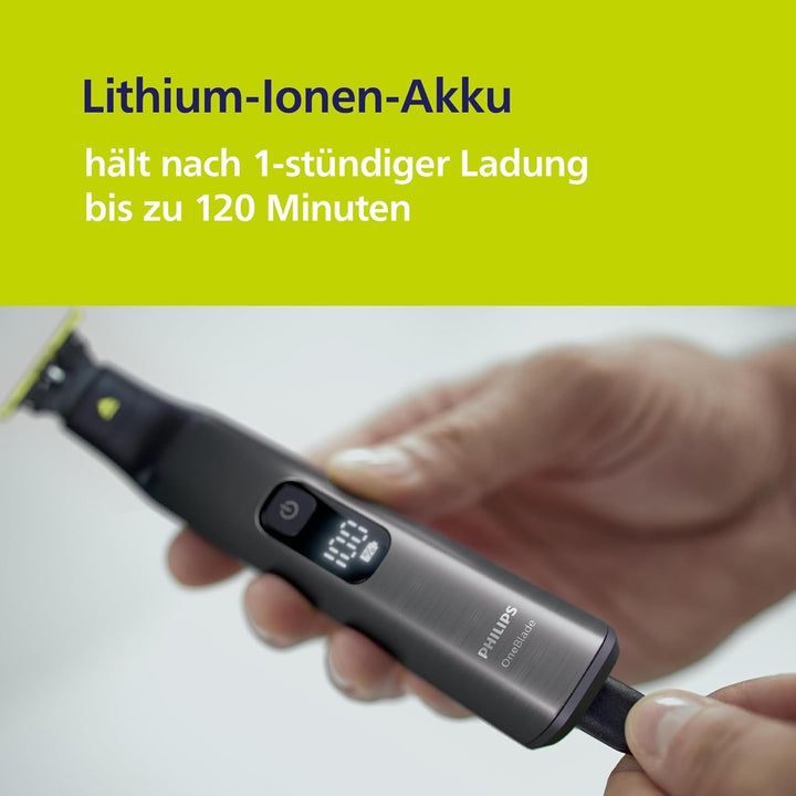 Philips OneBlade Pro 360 Authentisch Face & Body Elektrischer Bartschneider, Rasierer und Bodygroome