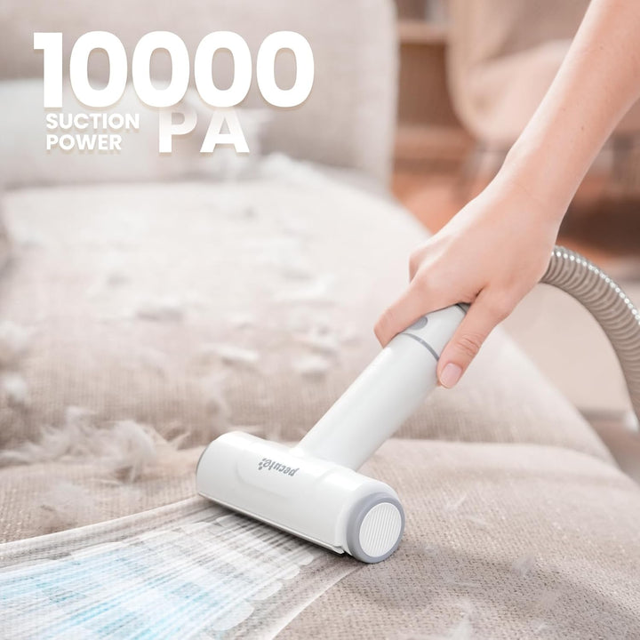 pecute 2in1 Hundefön Hundetrockner Hundestaubsauger, 1.7L Staubbehälter mit viel Zubehör, Multifunkt