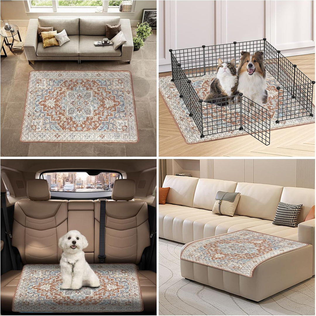 Waschbare Pinkelpads für Hunde, 2 Stück Wiederverwendbare Puppy Pads 122x92cm Super saugfähige wasse