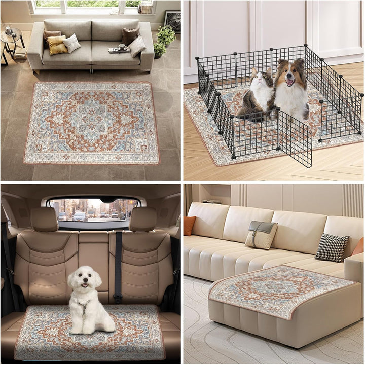 Waschbare Pinkelpads für Hunde, 2 Stück Wiederverwendbare Puppy Pads 122x92cm Super saugfähige wasse