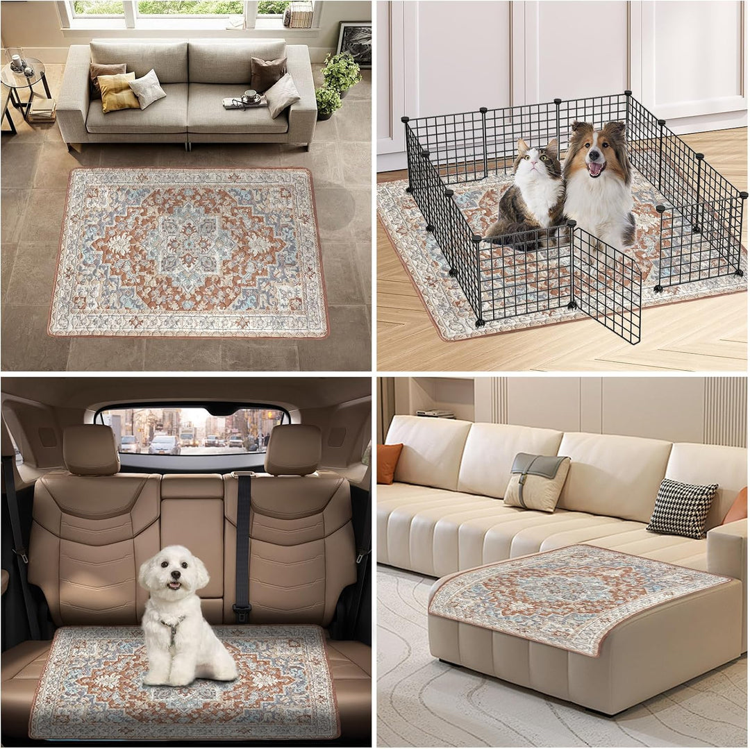 Waschbare Pinkelpads für Hunde, 2 Stück Wiederverwendbare Puppy Pads 122x92cm Super saugfähige wasse