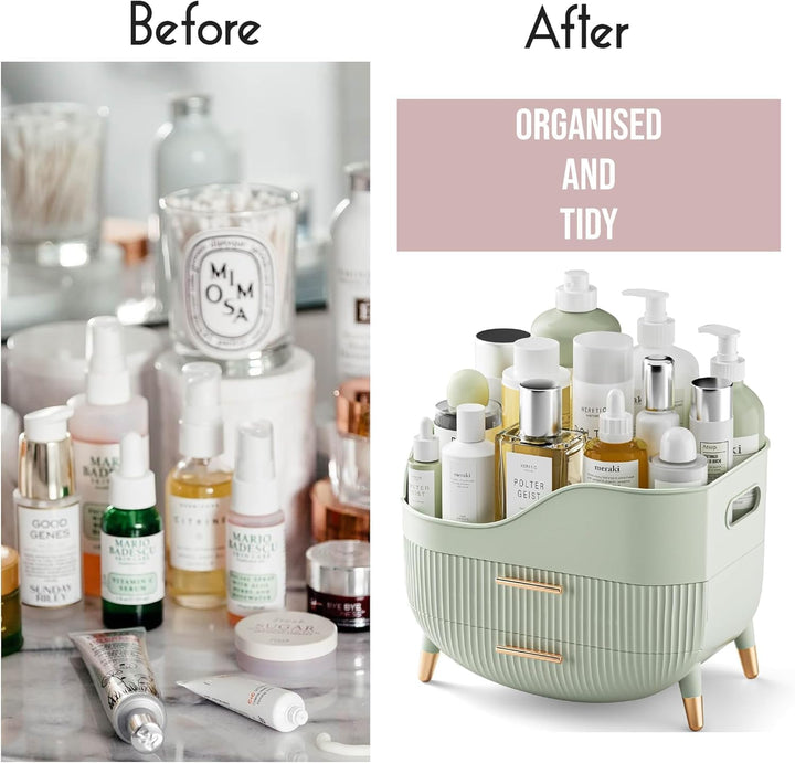 Kousee Make-up-Organizer mit Schubladen, Hautpflege-Organizer für Schminktisch, Aufbewahrungsbox mit