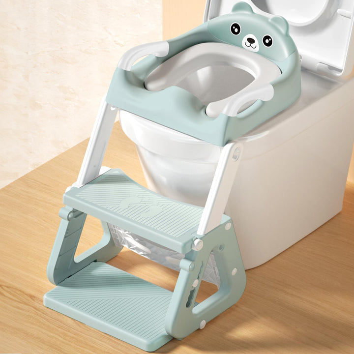 Toilettensitz Kinder mit Treppe, Toilettensitz Kinder, Toilettenaufsatz für Kinder ab 2 Jahre, WC Si