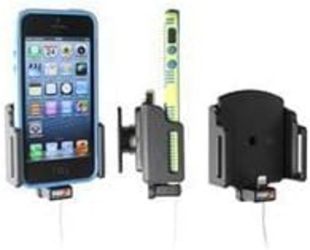 Brodit 514436 Kfz-Halterung mit Kabelanchluss für Apple iPhone 5 (62-77/6-10mm) schwarz