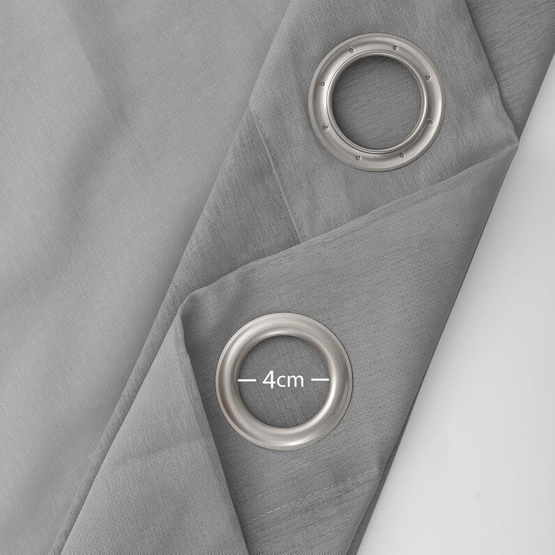 TOPICK Gardine Voile Vorhang Kurz Mit Ösen Sheer Vorhänge Transparent Gaze Paarig Ösenschals für Woh