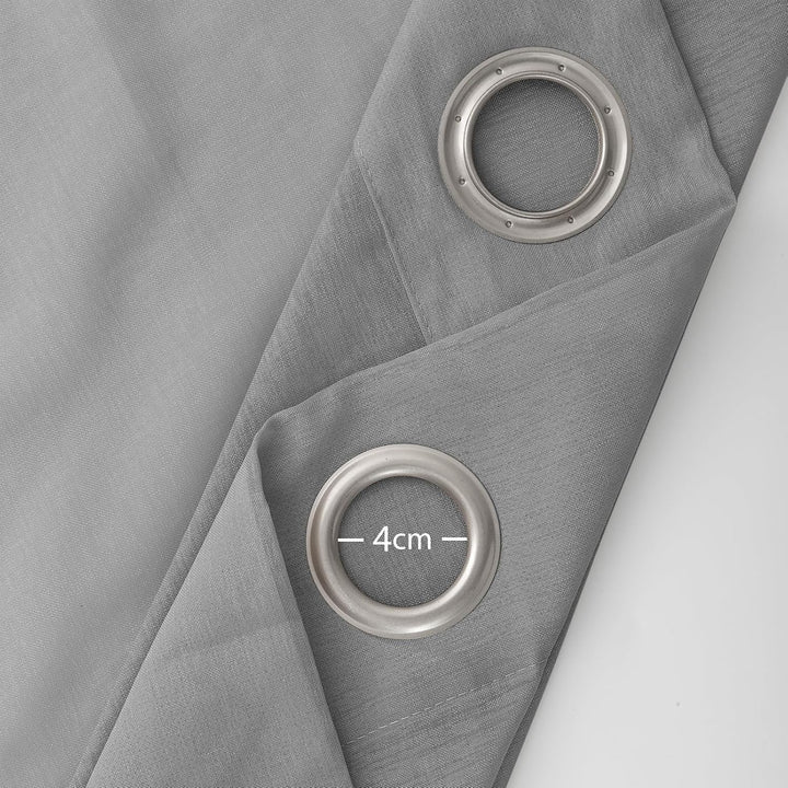 TOPICK Gardine Voile Vorhang Kurz Mit Ösen Sheer Vorhänge Transparent Gaze Paarig Ösenschals für Woh
