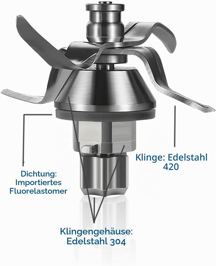 Mixmesser kompatibel mit Thermomix TM31 Küchenmaschine für Vorwerk Thermomix TM 31 Teile Messer TM31