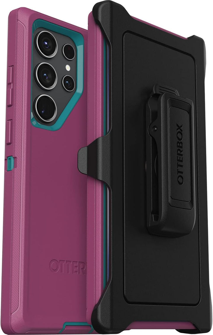 OtterBox Schutzhülle für Galaxy S23 Ultra Defender Serie – Canyon Sun (Pink), robust und langlebig,