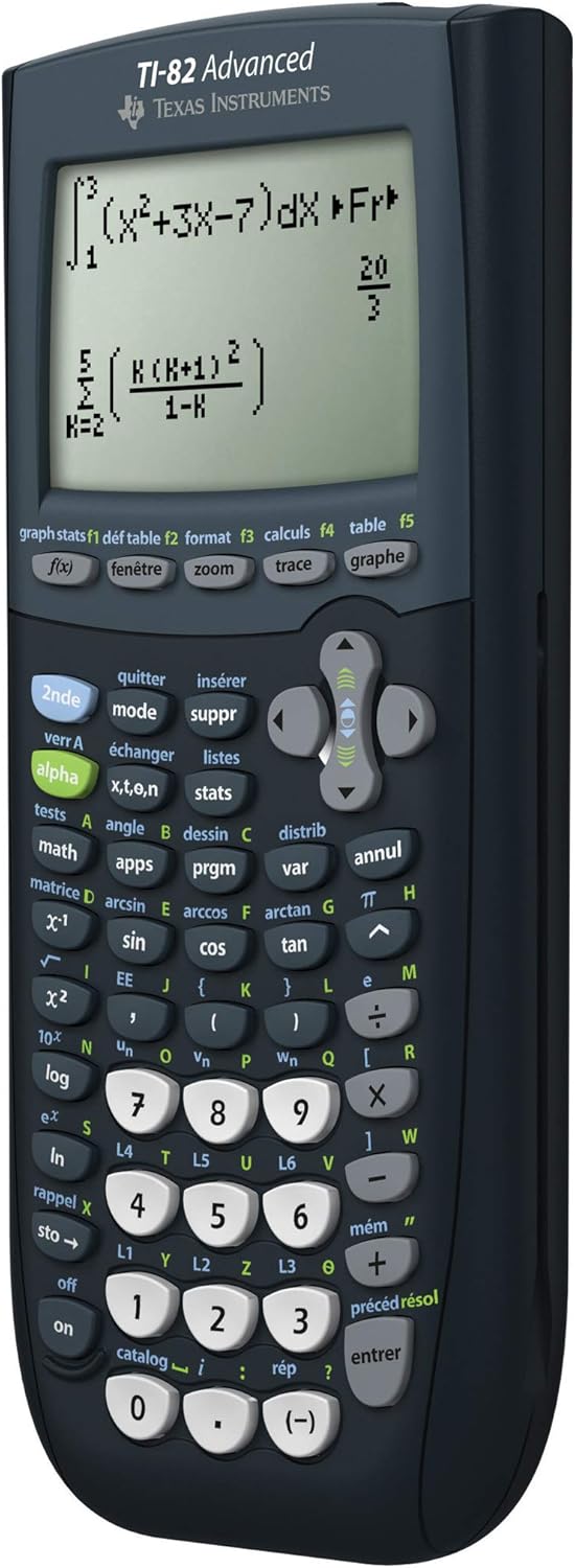Texas Instruments TI-82 ADVANCED Grafikrechner (8-zeilig), nur mit französischer Anleitung und Sprac