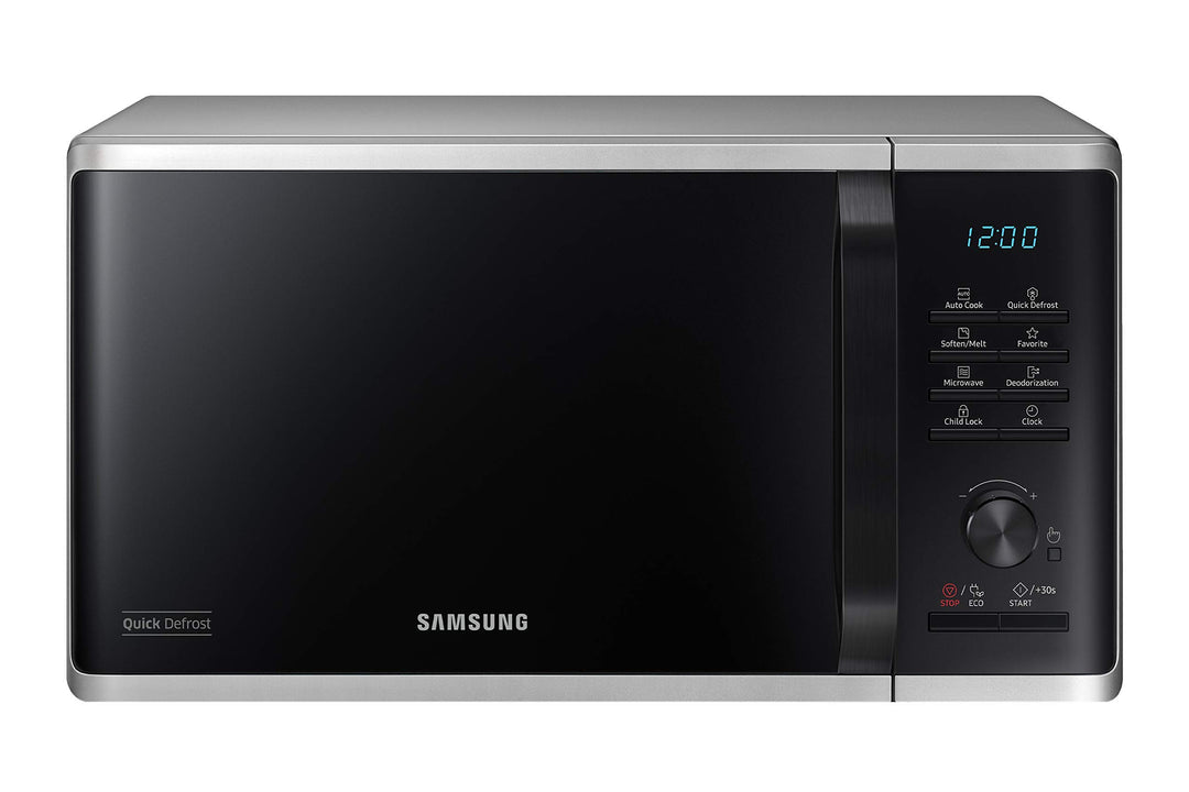 Samsung MS2AK3515AS/EG Mikrowelle, 800 W, 23 ℓ Garraum, 48,9 cm Breite, Kratzfester Keramik-Emaille-