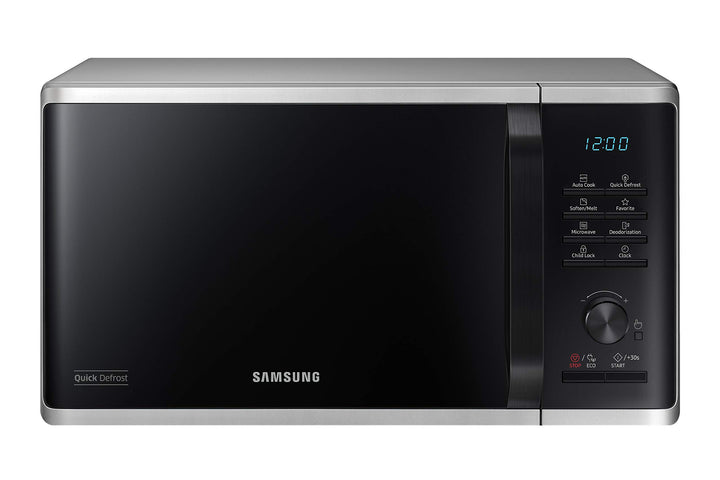 Samsung MS2AK3515AS/EG Mikrowelle, 800 W, 23 ℓ Garraum, 48,9 cm Breite, Kratzfester Keramik-Emaille-