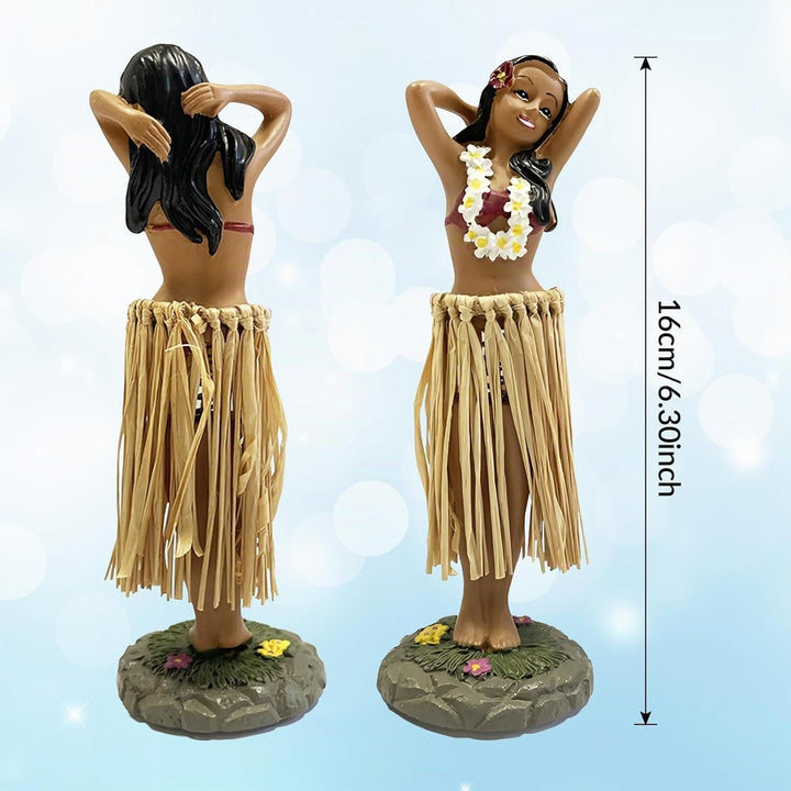 Baoblaze Hawaiianische Tänzerin Auto, Mini Hawaiian Dashboard Doll, Hawaii Hula Girl Posing, Hawaiia