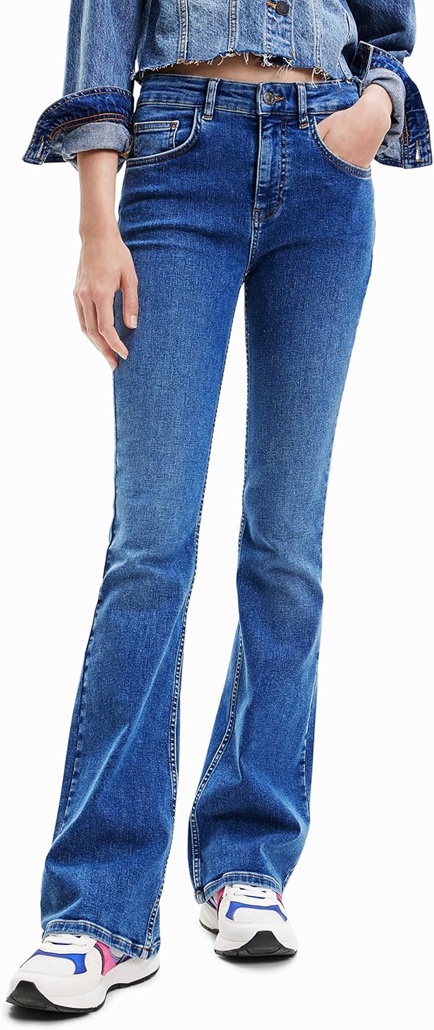 Desigual Damen Casual Pants 42 Blau, 42 Blau