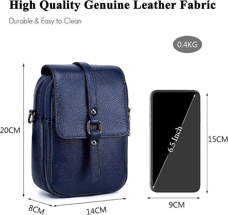 FANDARE Crossbody Tasche Damen Handy Umhängetasche Handtaschen Leder Schultertasche Frauen Handytasc