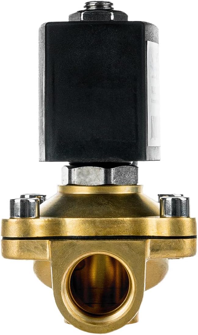 FSA Magnetventil Messing 1/2" 230V AC 0-10 bar Viton stromlos geschlossen, 1/2" 230v Ac