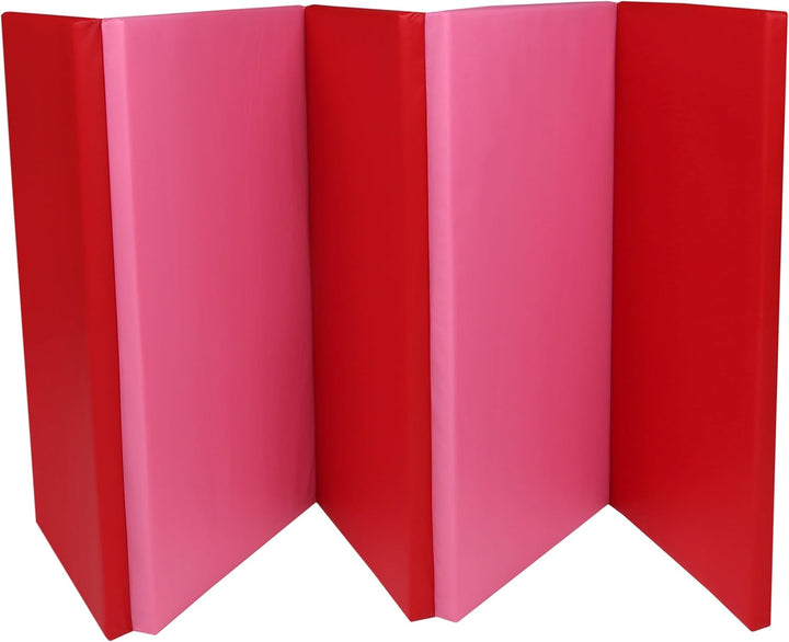 PLUFSIG Faltbare Gymnastikmatte, 78x185 cm Rot, Rot