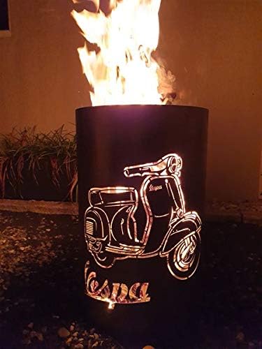 TiKo-Design® Feuertonne Feuerkorb mit Roller Motiv