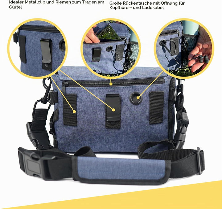 Arrivly SixWalker Gassi Tasche Hund Leckerlibeutel für Hunde mit Magnetverschluss, Praktischer Hunde
