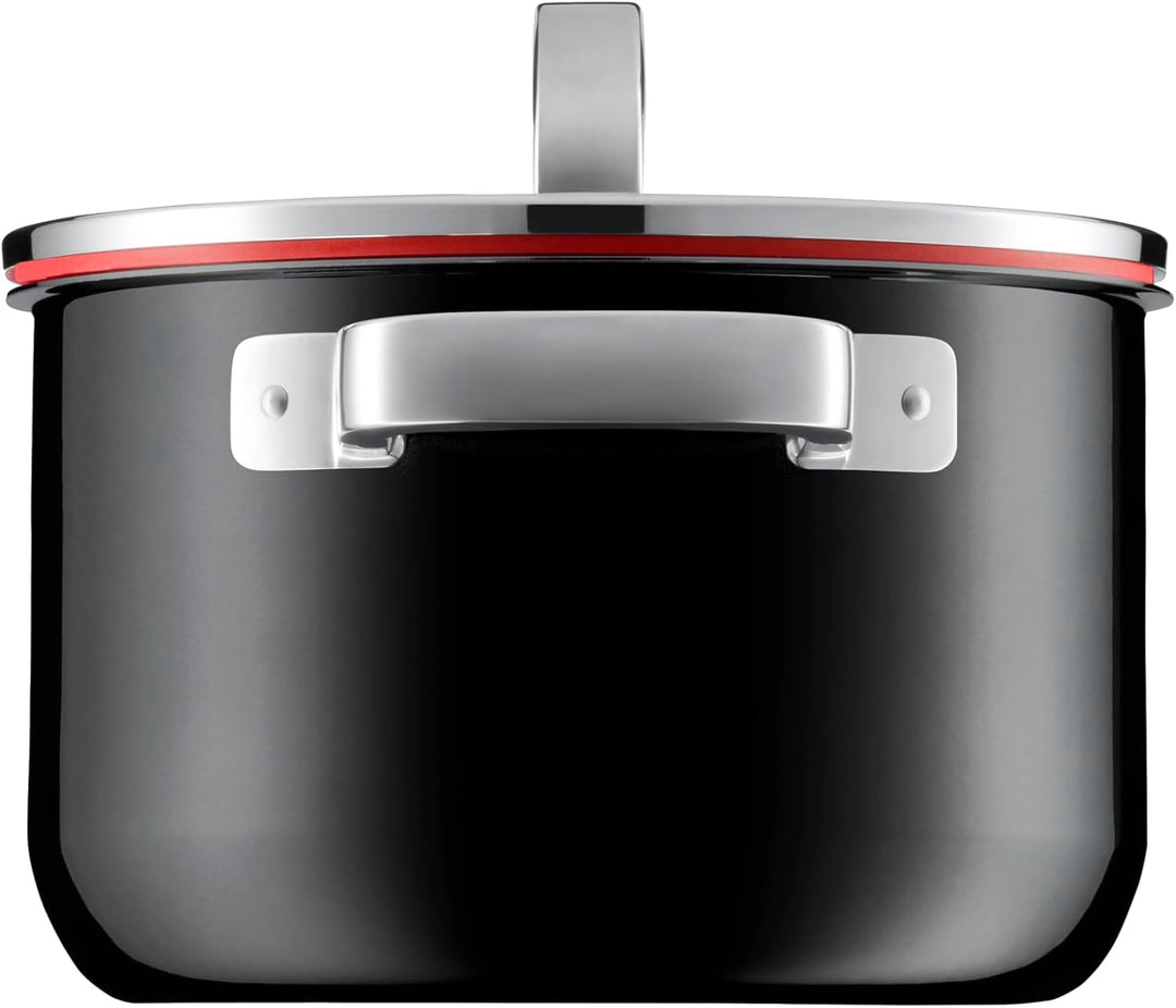 WMF Fusiontec Functional Kochtopf gross 20cm, Fleischtopf Induktion 3,7l, Glasdeckel mit Abgiessfunk