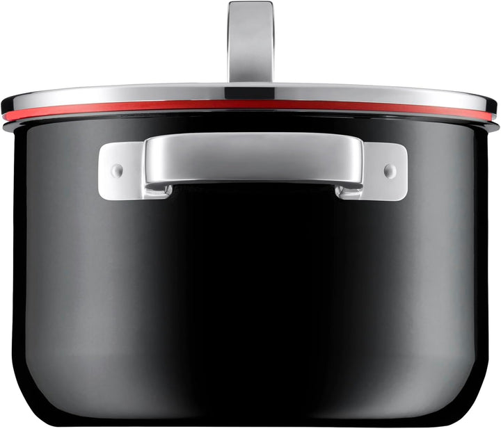 WMF Fusiontec Functional Kochtopf gross 20cm, Fleischtopf Induktion 3,7l, Glasdeckel mit Abgiessfunk