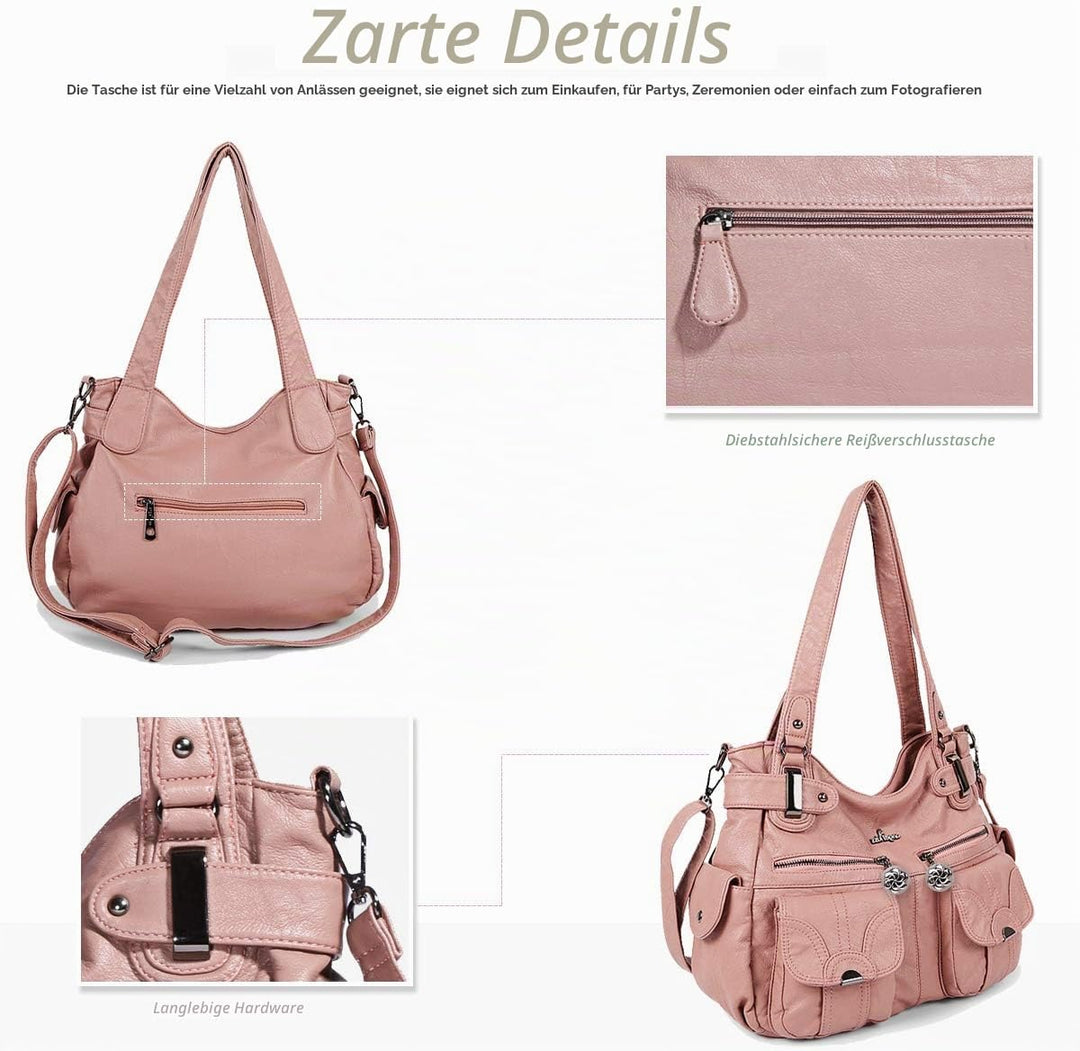 NICOLE &amp; DORIS Handtaschen Damen Lederimitat Umhängetasche Designer Shopper Hobo Taschen Gross Tasch