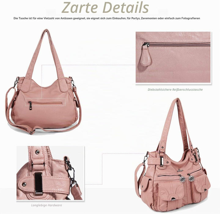 NICOLE &amp; DORIS Handtaschen Damen Lederimitat Umhängetasche Designer Shopper Hobo Taschen Gross Tasch