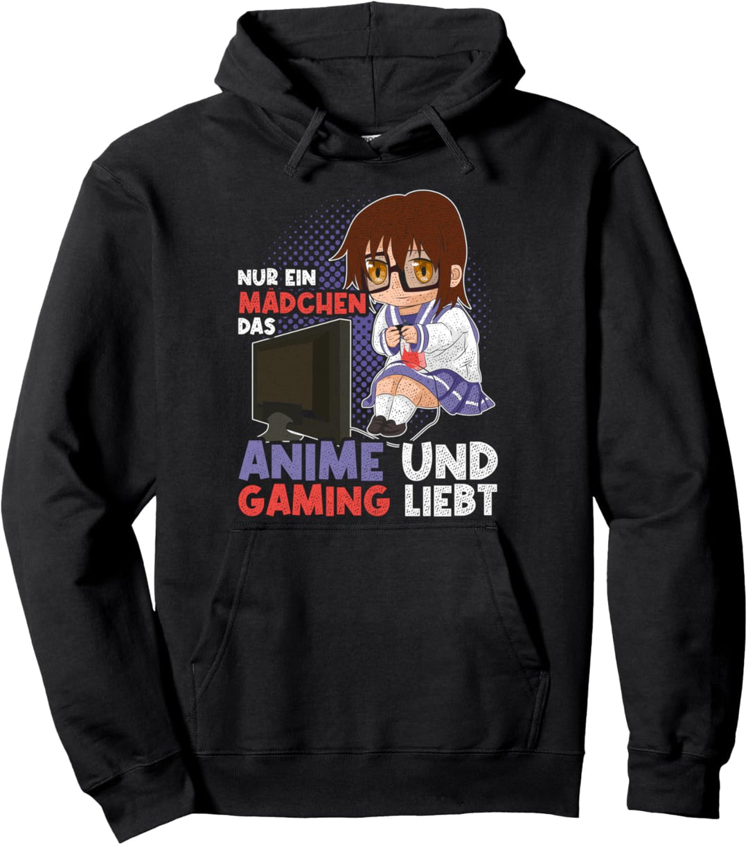 Nur ein Mädchen das Anime und Gaming liebt Kawaii Anime Pullover Hoodie