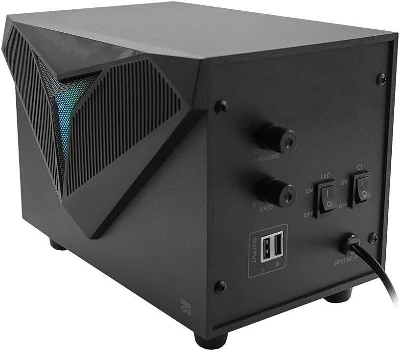 Xtreme PC-Lautsprecher 2.1 mit USB-Subwoofer Turtle Speakers mit LED 33208