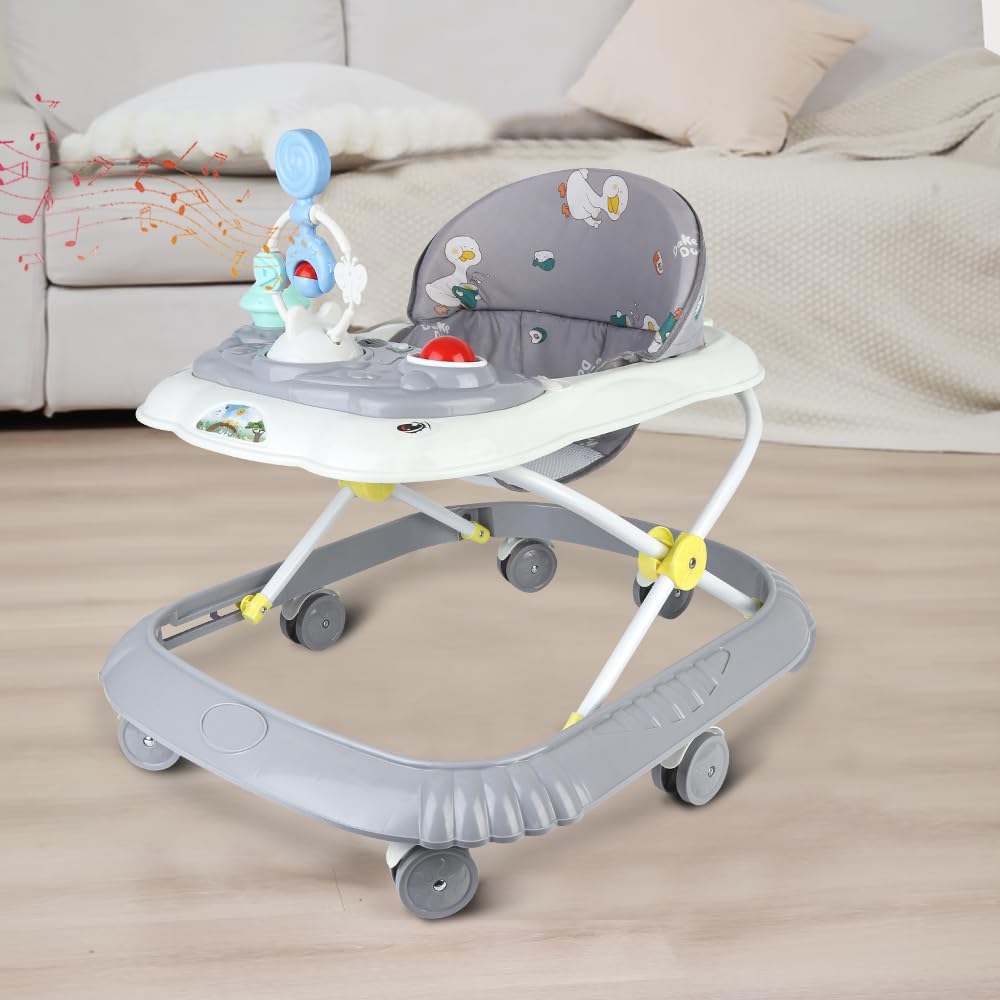 Lauflernhilfe für Babys, mit Spielset und Bodenmatte, robust, faltbar, mit 5 verstellbaren Positione