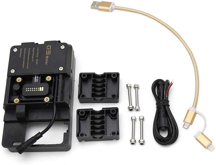 VISLONE Motorrad Handyhalterung, Handy-Navigationshalterung Zubehör mit USB-Ladegerät für BMW R1200G