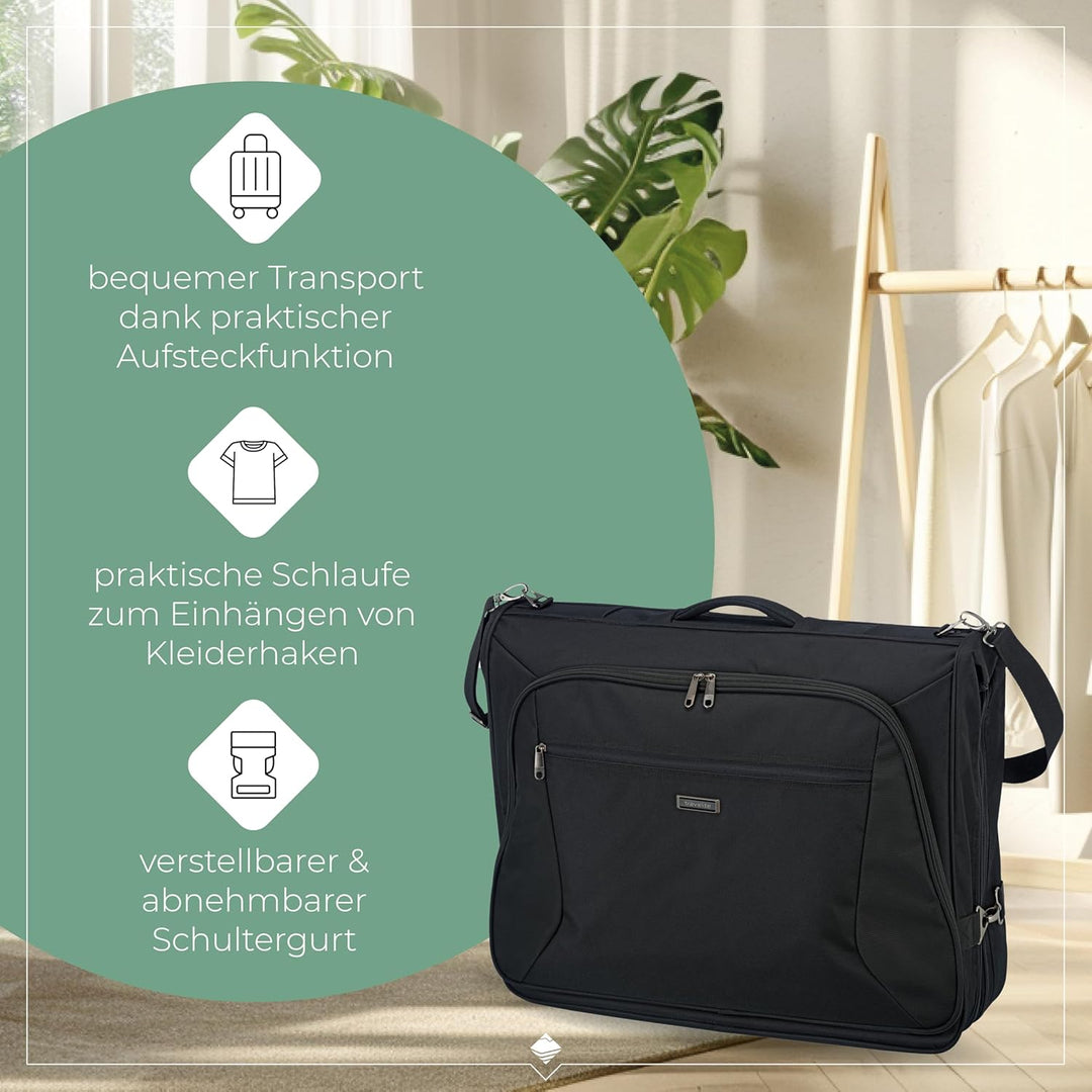 travelite grosse Kleidertasche für mehrere Anzüge und Hemden, Gepäck Serie MOBILE: Knitterfrei reise