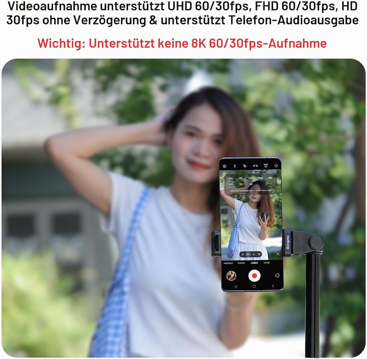 Newmowa Phone Vlog Selfie Monitor Bildschirm mit Magnetischer Telefonhalterung,Rückkamera Selfie für
