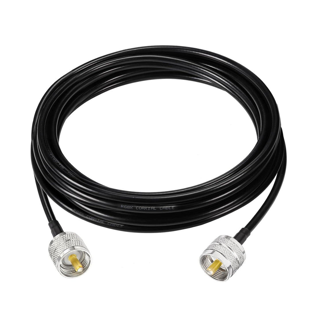 Superbat PL259 Kabel 600cm, RG8X Koaxialkabel mit geringem Verlust und PL-259 UHF Stecker für UHF Du