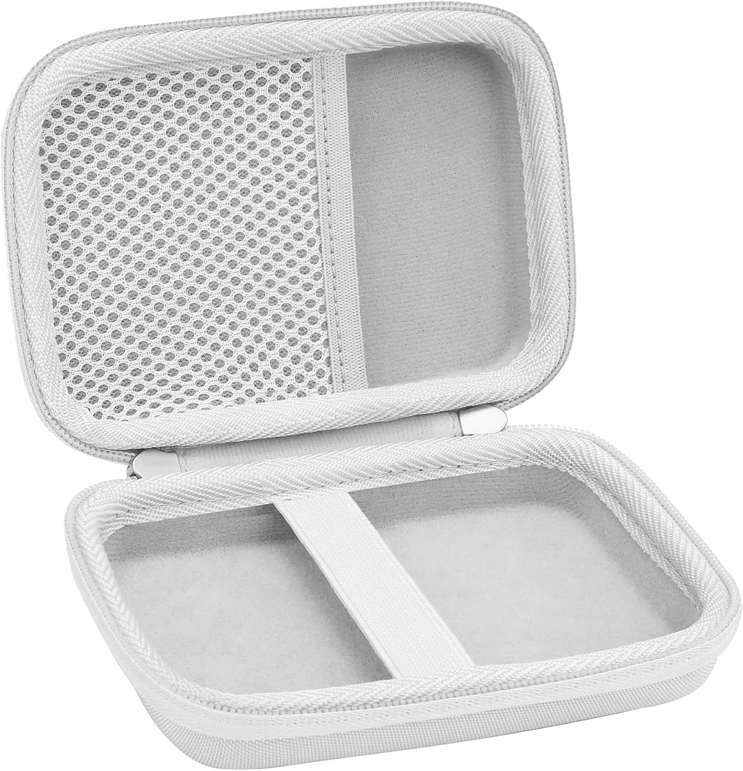 Khanka Hart Tasche Kompatibel mit Liene 2x3 Fotodrucker Smartphone Mini Drucker.(Weiss, nur Tasche)