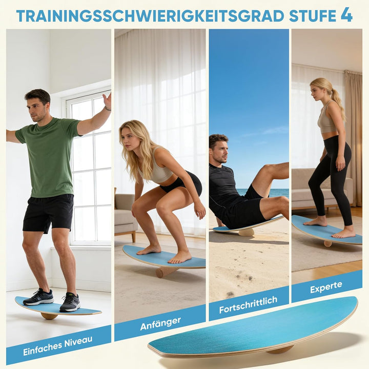 Surf Balance Board, Balance Board Erwachsene Maximale Belastung 200 kg, Holz Balanceboards für Core