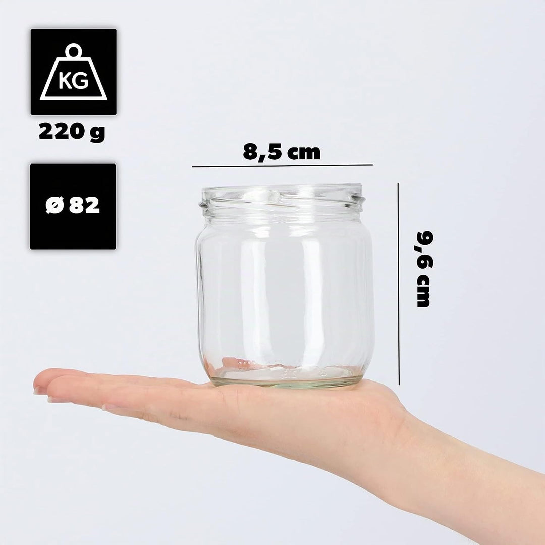 KADAX Einmachgläser 425ml TO82, Sturzgläser Mason Jar mit Schraubdeckel, Luftdichte Twist-off Gläser