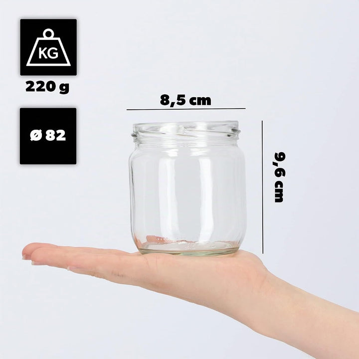 KADAX Einmachgläser 425ml TO82, Sturzgläser Mason Jar mit Schraubdeckel, Luftdichte Twist-off Gläser