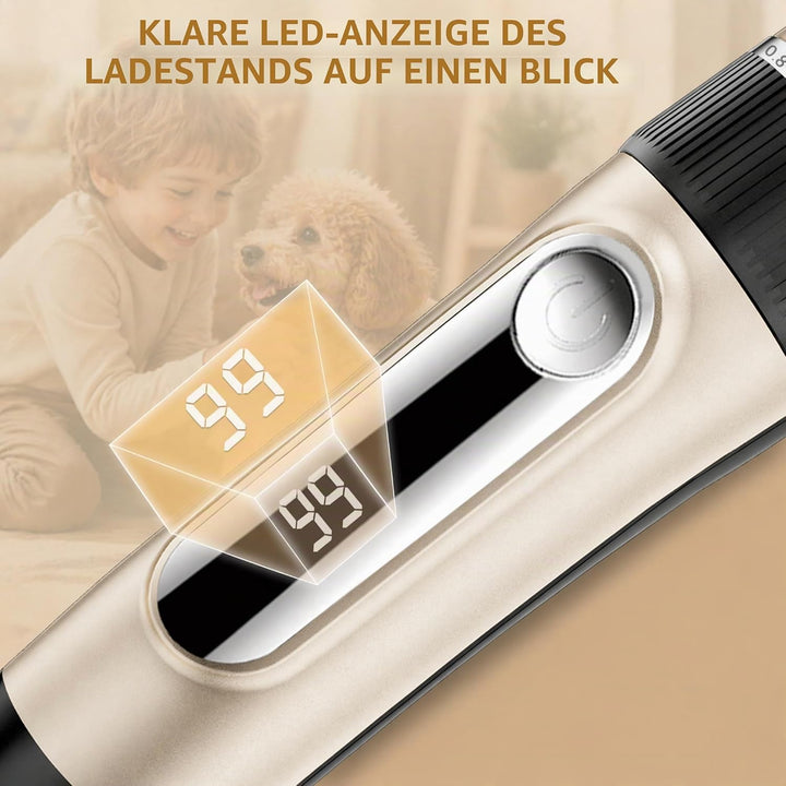 Profi Hundeschermaschine Leise Elektrische Hundetrimmer Schnurlose Tierhaarschneidemaschine für Hund
