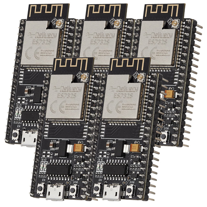 AZDelivery 5 x NodeMCU ESP32 S Kit Bluetooth Audio BLE MCU-Module Development Wifi Board mit 2,4-GHz