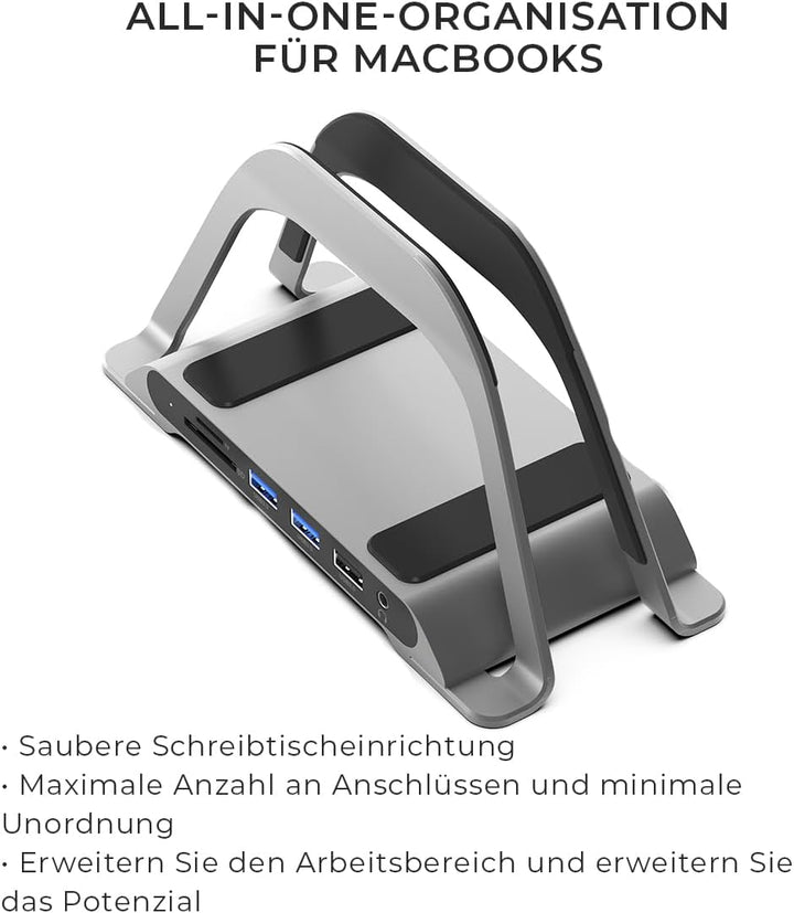 HumanCentric USB C Hub für MacBook, Laptop Dockingstation und MacBook Ständer Kompatibel mit MacBook