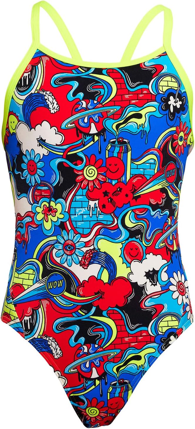 Funkita Badeanzug Mädchen Happy Jack 140 Mehrfarbig, 140 Mehrfarbig
