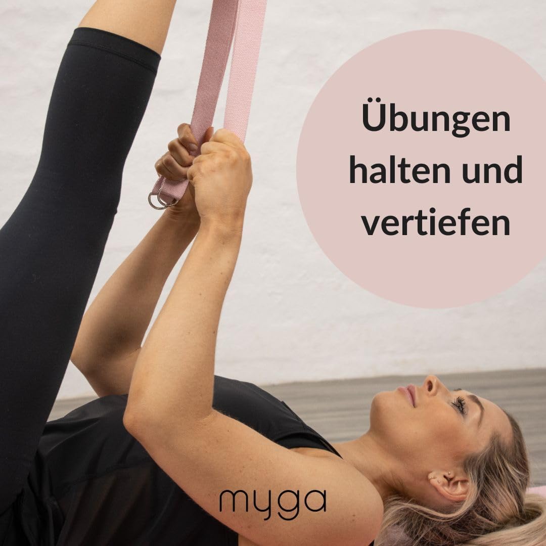 Myga Yoga-Starter-Set – Yogamatte, Yoga-Blöck Ziegel &amp; Metall D-Ring Yoga-Gurt – Starter Kit für Anf