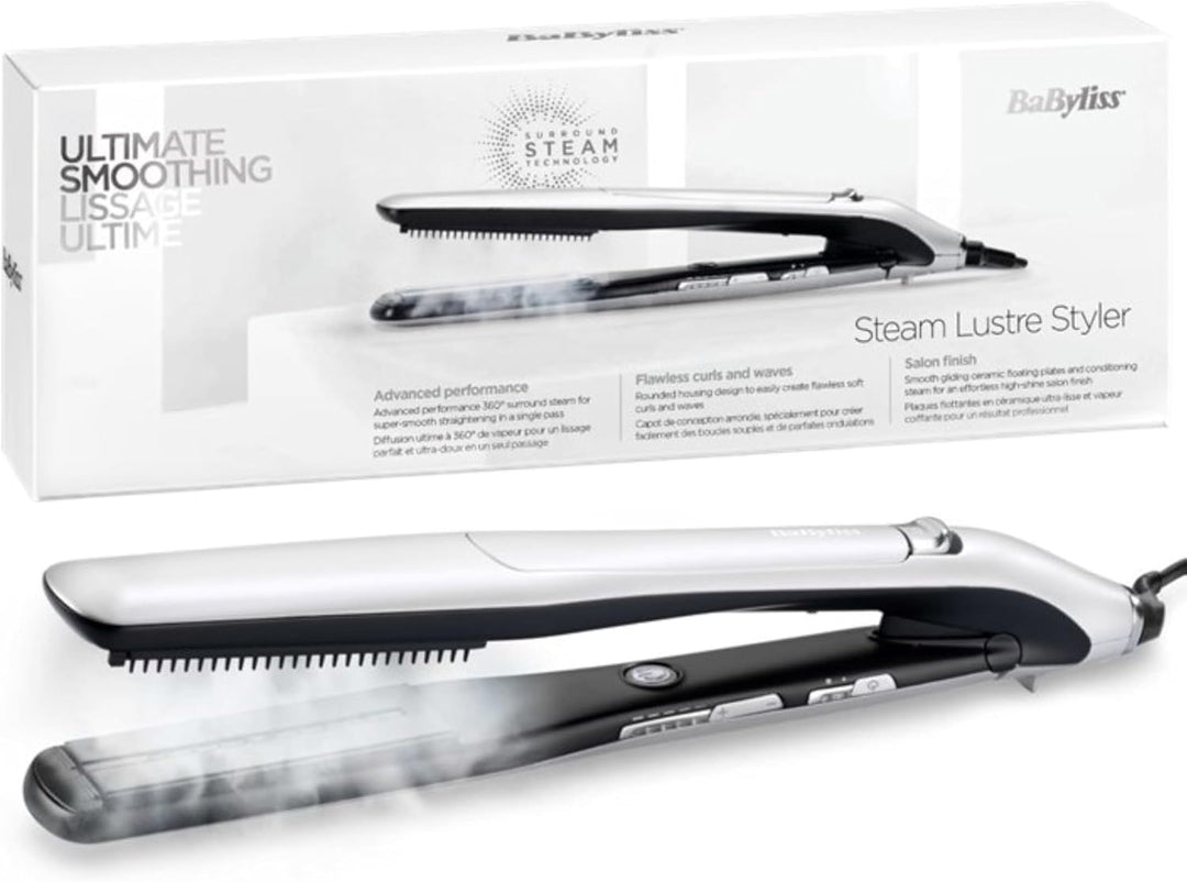 BaByliss Steam Lustre Styler Dampfglätteisen mit Surround-Steam-Technologie ST595E , 1er Pack, Lustr